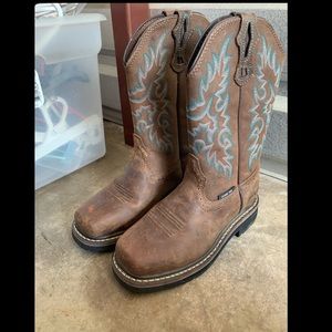 Brazos Steele toe, slip resistant cowboy boots